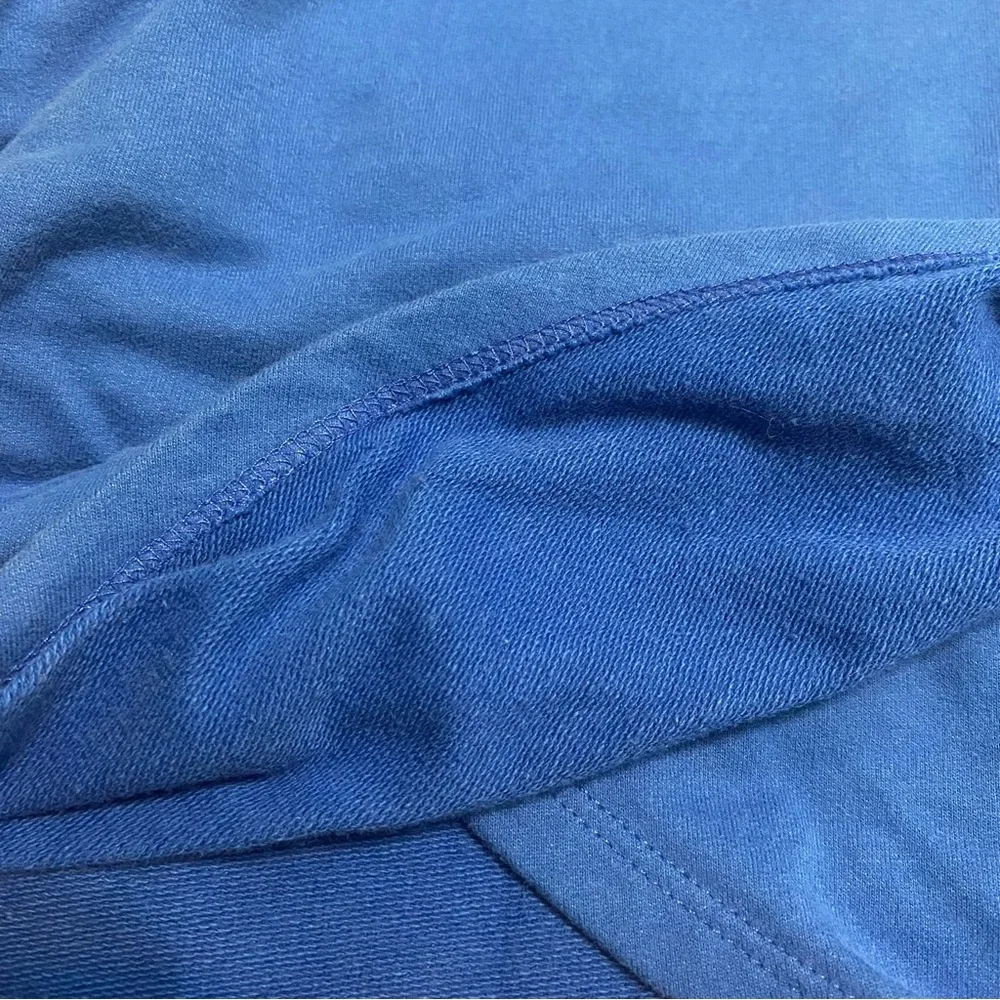 {ASOS} Blue Cropped Twist Crew Neck Long Sleeve Sweatshirt Style Top ~ Size 2 - Picture 8 of 15